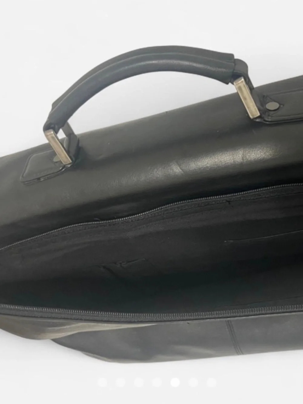 Calvin Klein all leather black messenger bag